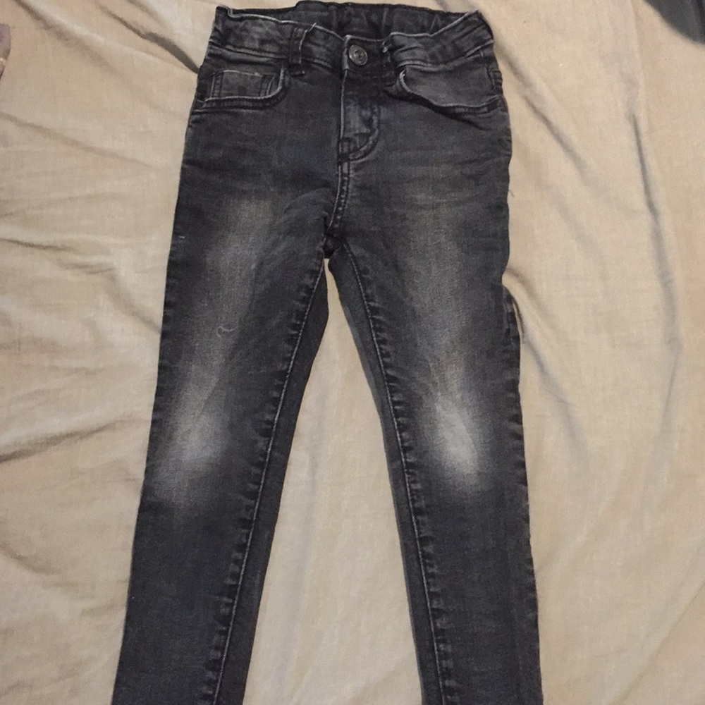 Boys distressed black skinny jeans Zara size 6